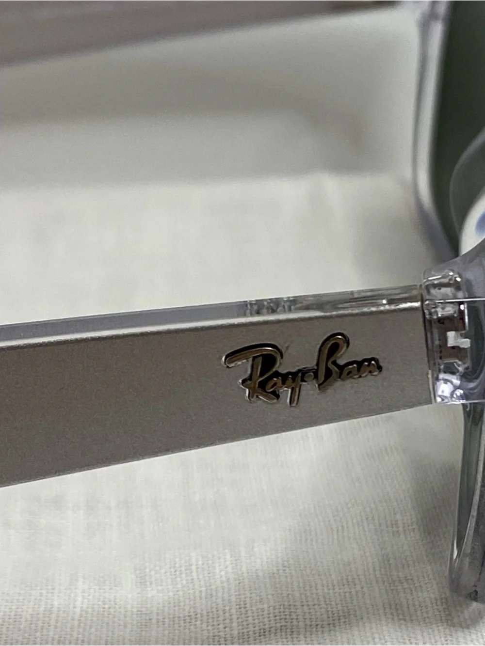 Ray-Ban New Wayfarer Sunglasses 6144/40 Silver Gray Made In Italy